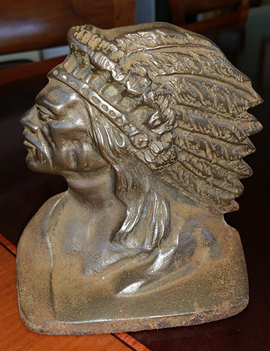 Indian head bookends