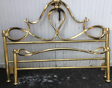 Modern brass bed