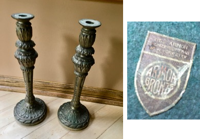 Armor Bronze Company candlesticks