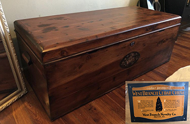 West Branch Novelty Company Cedar Chest